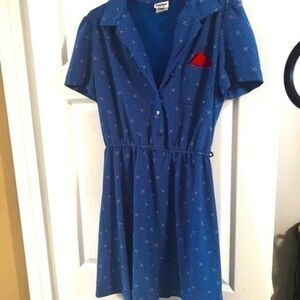 Earth angel dress large Vintage 1970s novelty print uniform